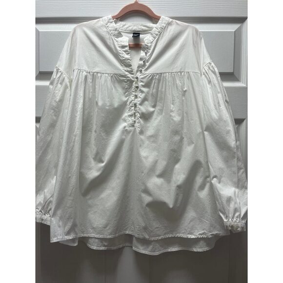 Dazy White Blouse Sz L - Picture 1 of 3